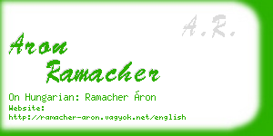 aron ramacher business card